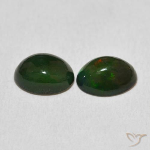 Gemas de Ópalo Multicolor natural de 1.60 ct, Ovalada, Opaco