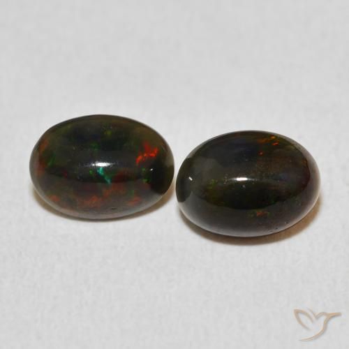 1.38ctw Natural Multicolor Ópalo, Ovalada, Opaco