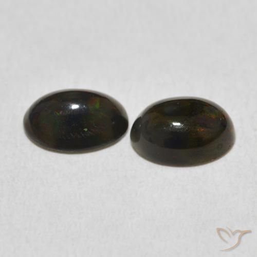 Gemas de Ópalo Multicolor natural de 1.38 ct, Ovalada, Opaco