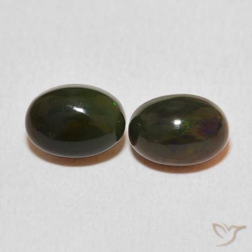 Gemas de Ópalo Multicolor natural de 1.36 ct, Ovalada, Opaco
