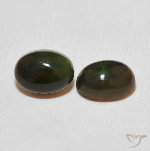Gemas de Ópalo Multicolor natural de 1.36 ct, Ovalada, Opaco