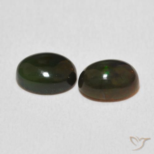Gemas de Ópalo Multicolor natural de 1.36 ct, Ovalada, Opaco