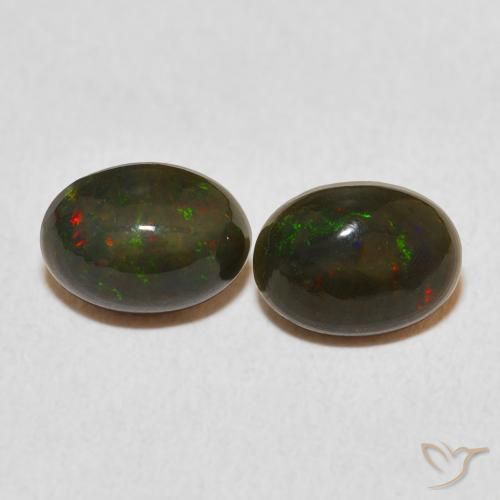 1.59ctw Natural Multicolor Ópalo, Ovalada, Opaco