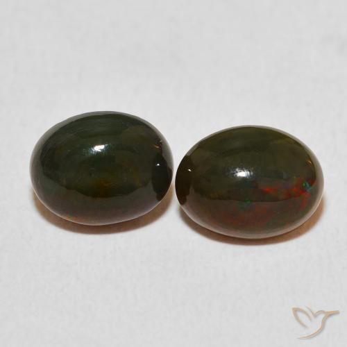 2.50ctw Natural Multicolor Ópalo, Ovalada, Opaco