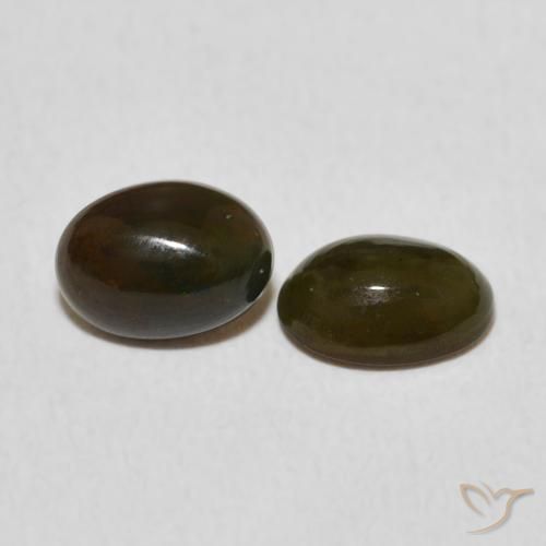 Gemas de Ópalo Multicolor natural de 0.94 ct, Ovalada, Opaco
