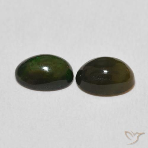 Gemas de Ópalo Multicolor natural de 1.07 ct, Ovalada, Opaco