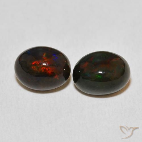 2.42ctw Natural Multicolor Ópalo, Ovalada, Opaco
