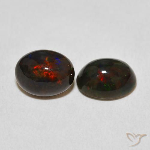 Gemas de Ópalo Multicolor natural de 2.42 ct, Ovalada, Opaco