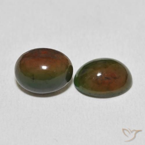 Gemas de Ópalo Multicolor natural de 2.33 ct, Ovalada, Opaco