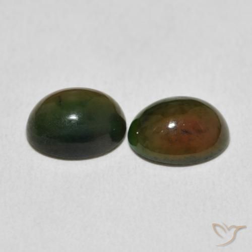 Gemas de Ópalo Multicolor natural de 2.33 ct, Ovalada, Opaco