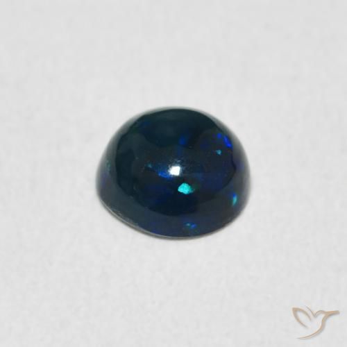 Ópalo Multicolor natural de 0.40 ct, Redondo, Opaco