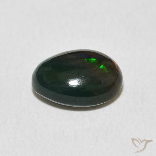 Ópalo Multicolor natural de 1.56 ct, Ovalada, Opaco