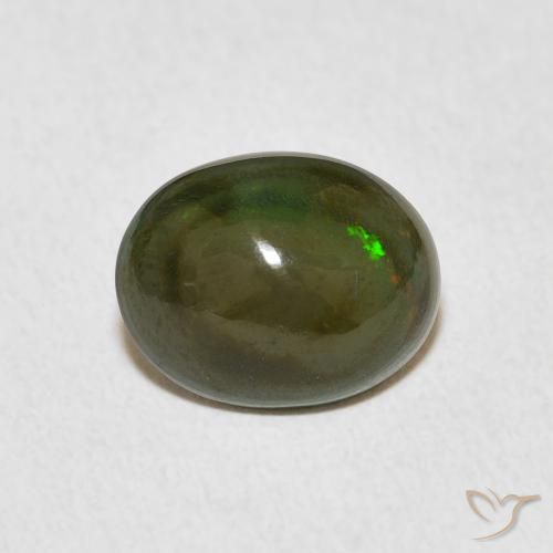 1.54ct Natural Multicolor Ópalo, Ovalada, Opaco