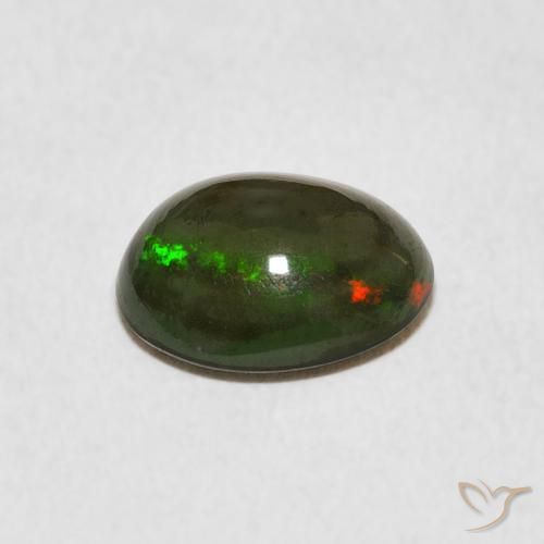 Ópalo Multicolor natural de 1.54 ct, Ovalada, Opaco
