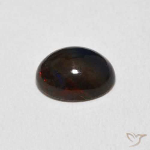 Ópalo Multicolor natural de 1.29 ct, Ovalada, Opaco