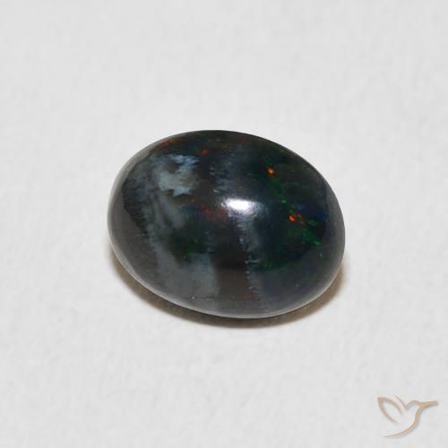 Ópalo Multicolor natural de 1.16 ct, Ovalada, Opaco