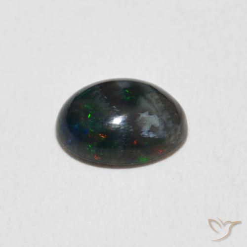 Ópalo Multicolor natural de 1.16 ct, Ovalada, Opaco