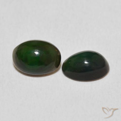Gemas de Ópalo Multicolor natural de 0.92 ct, Ovalada, Opaco
