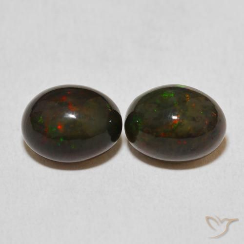 2.95ctw Natural Multicolor Ópalo, Ovalada, Opaco, Photo A