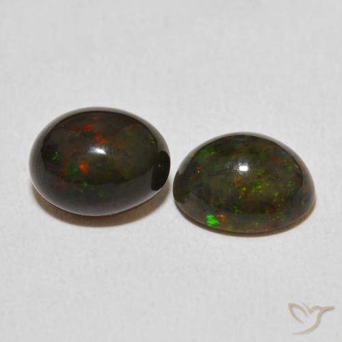 Gemas de Ópalo Multicolor natural de 2.95 ct, Ovalada, Opaco