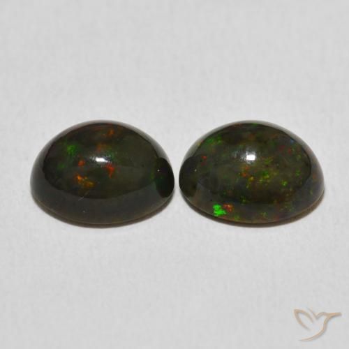Gemas de Ópalo Multicolor natural de 2.95 ct, Ovalada, Opaco