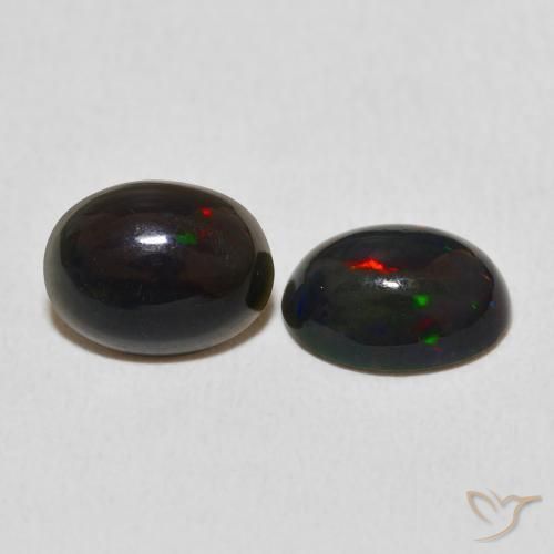 Gemas de Ópalo Multicolor natural de 1.97 ct, Ovalada, Opaco