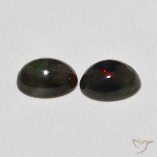 Gemas de Ópalo Multicolor natural de 1.06 ct, Ovalada, Opaco
