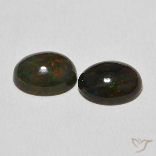Gemas de Ópalo Multicolor natural de 2.62 ct, Ovalada, Opaco