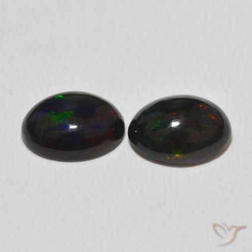 Gemas de Ópalo Multicolor natural de 2.32 ct, Ovalada, Opaco