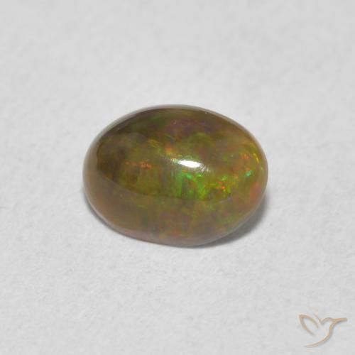 0.50ct Natural Multicolor Ópalo, Ovalada, Opaco