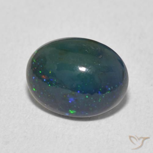 Ópalo Multicolor natural de 0.95 ct, Ovalada, Opaco
