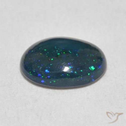 Ópalo Multicolor natural de 0.95 ct, Ovalada, Opaco