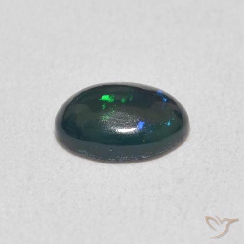 Ópalo Multicolor natural de 0.49 ct, Ovalada, Opaco