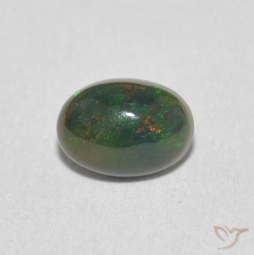 0.55ct Natural Multicolor Ópalo, Ovalada, Opaco