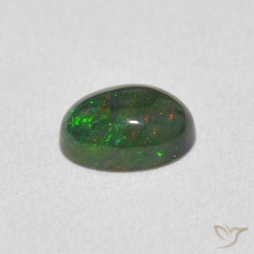 Ópalo Multicolor natural de 0.55 ct, Ovalada, Opaco