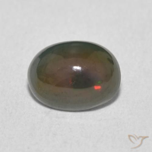 0.92ct Natural Multicolor Ópalo, Ovalada, Opaco