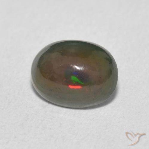 Ópalo Multicolor natural de 0.92 ct, Ovalada, Opaco