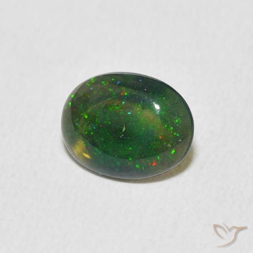 Ópalo Multicolor natural de 0.53 ct, Ovalada, Opaco