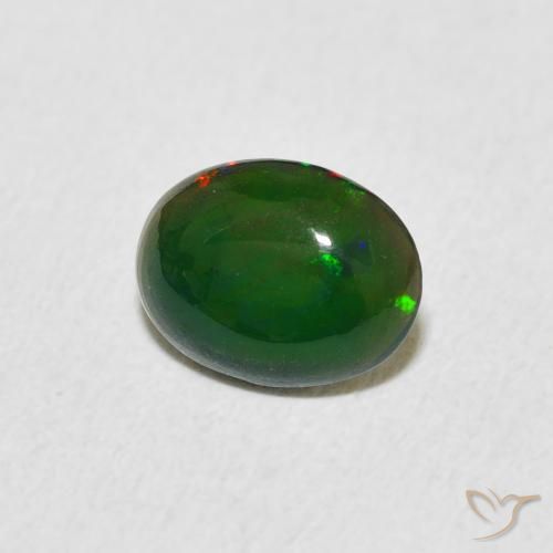Ópalo Multicolor natural de 0.62 ct, Ovalada, Opaco
