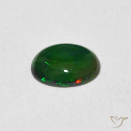 Ópalo Multicolor natural de 0.62 ct, Ovalada, Opaco