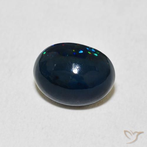 Ópalo Multicolor natural de 1.10 ct, Ovalada, Opaco