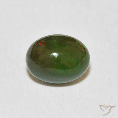 1.37ct Natural Multicolor Ópalo, Ovalada, Opaco