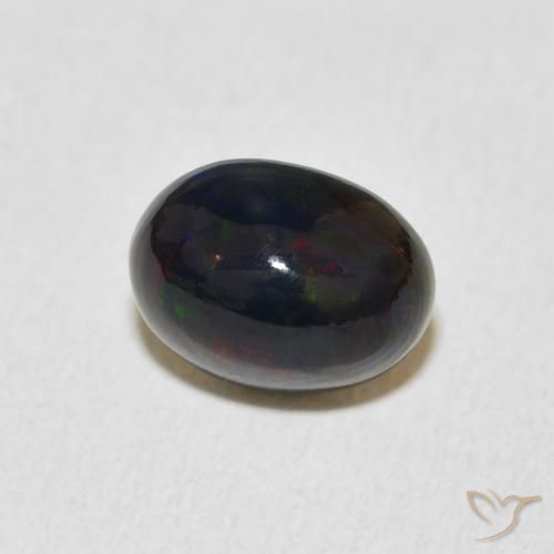 Ópalo Multicolor natural de 1.29 ct, Ovalada, Opaco