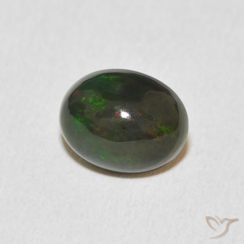 Ópalo Multicolor natural de 1.19 ct, Ovalada, Opaco