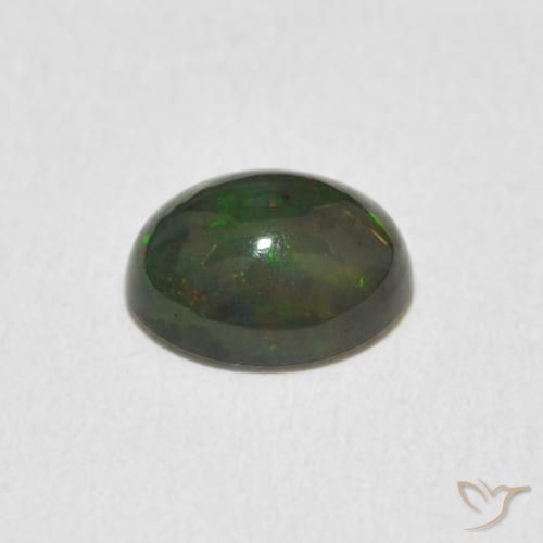 Ópalo Multicolor natural de 1.19 ct, Ovalada, Opaco