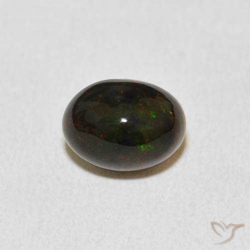 1.09ct Natural Multicolor Ópalo, Ovalada, Opaco