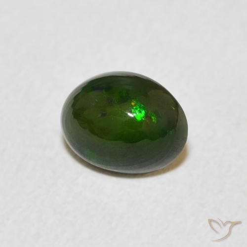 Ópalo Multicolor natural de 0.67 ct, Ovalada, Opaco