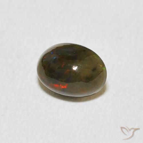 Ópalo Multicolor natural de 0.47 ct, Ovalada, Opaco