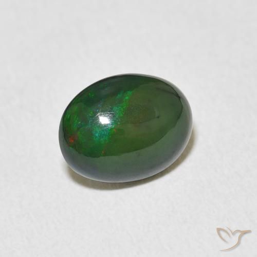 Ópalo Multicolor natural de 1.08 ct, Ovalada, Opaco