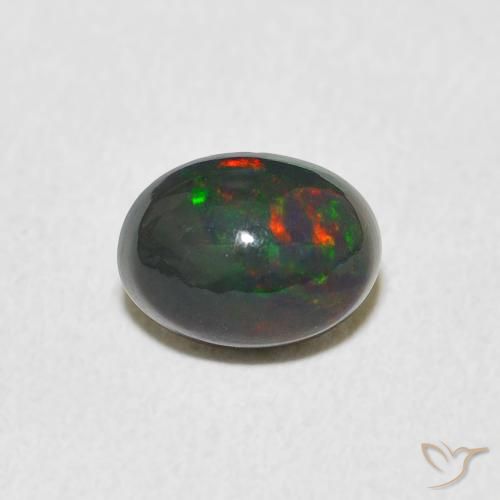 0.91ct Natural Multicolor Ópalo, Ovalada, Opaco